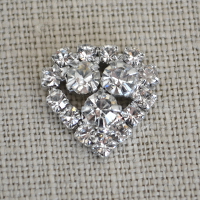 Cheap Vintage Wedding Iris Heart Crystal Diamante Embellishment  | Diamante Embellishments
